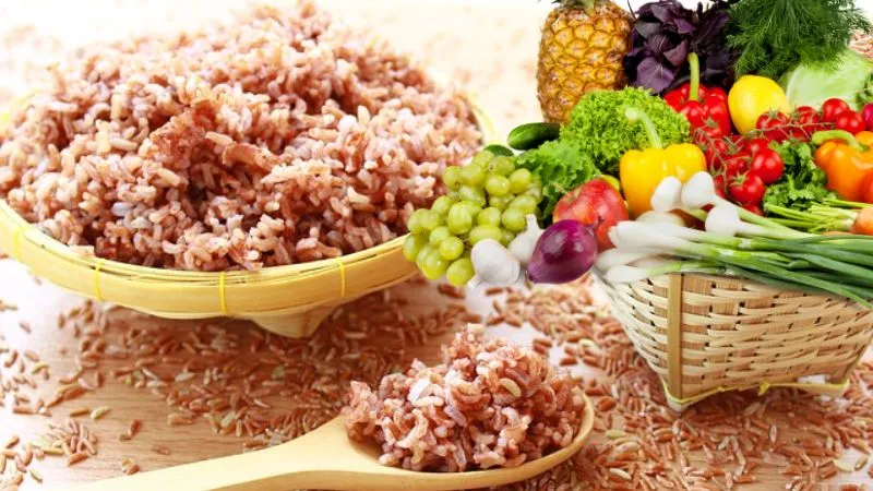 Brown Rice Fruits and Vegetables