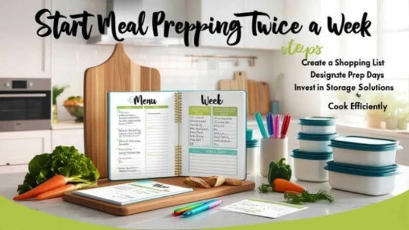 Start Meal Prepping Twice a Week to simplify your routine, stay organized, and enjoy nutritious, ready-to-eat meals every day.